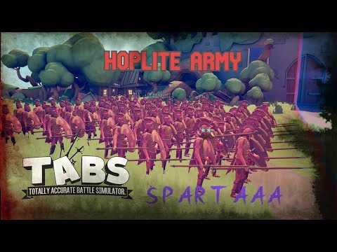 TABS II Hoplite Spartan Army VS Every Faction II THIS IS SPARTAAA II UPDATE TABS