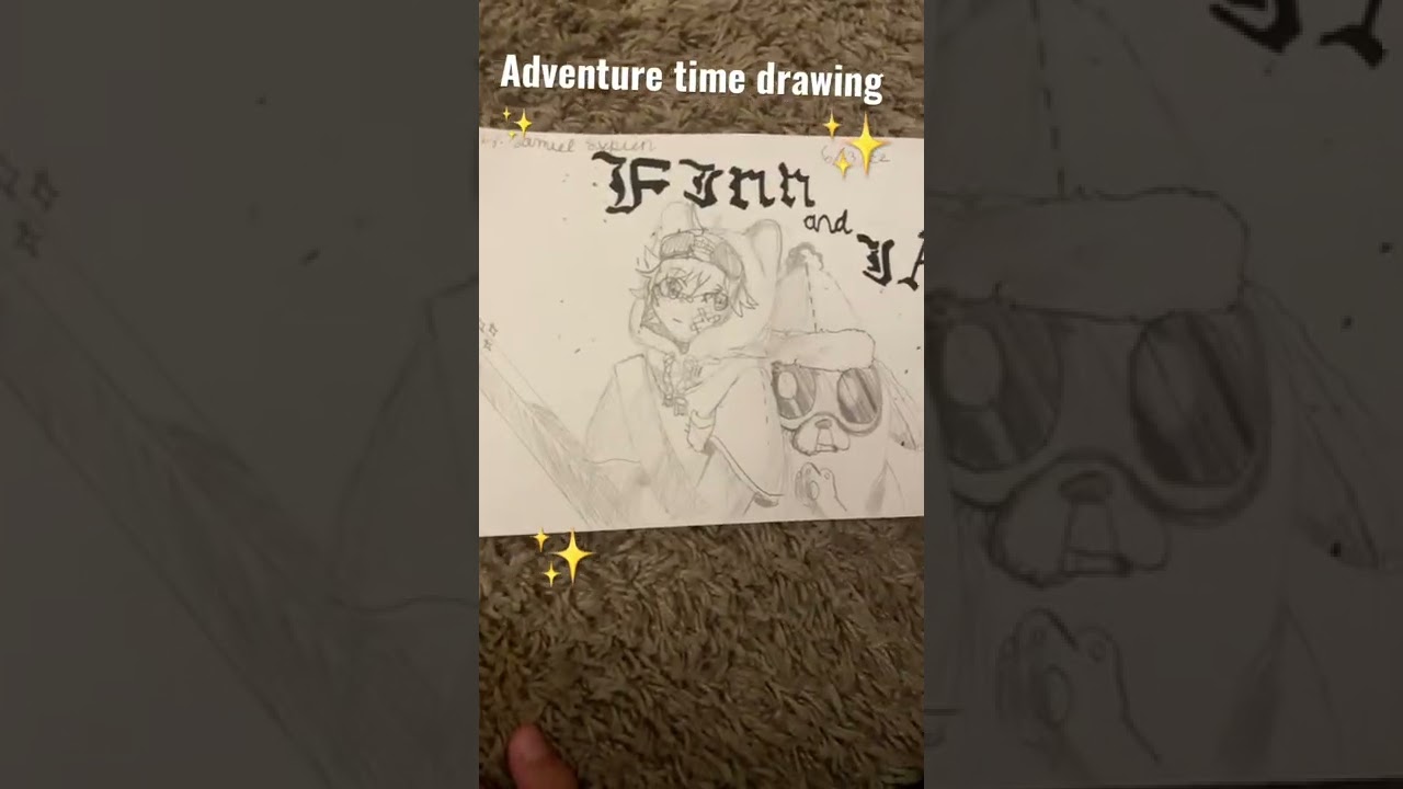 I try to make an anime drawing of Finn and Jake