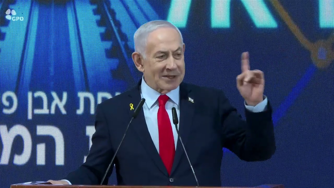 ראש הממשלה בנימין נתניהו בטקס הנחת אבן פינה למטרו