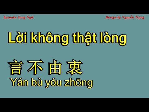 Karaoke (Nữ) - Lời không thật lòng - 言不由衷 yán bù yóu zhōng (D Min)
