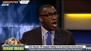 Shannon STUNNED by Chris Haynes: KD stopped talking to GS teammates during season | Undisputed