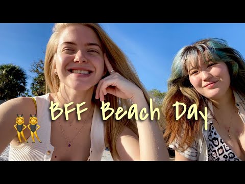 Beach Day with my BFF in florida🌴☀️🌈💘