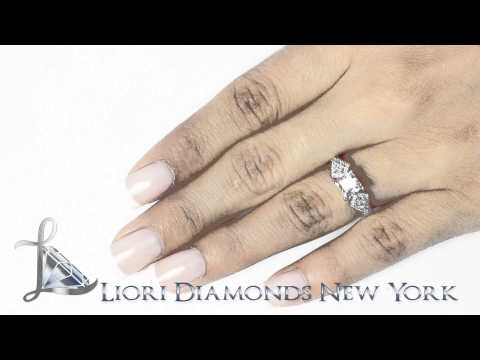 ER-0409 1.82 Carat G-SI1 Princess Cut Natural Diamond Engagement Ring 18k White Gold
