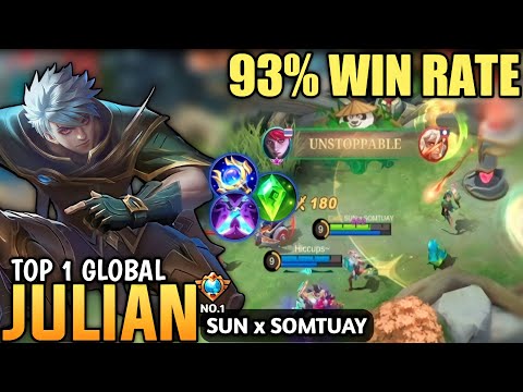 93% Win Rate! Thailand No.1 Julian![ Top Global Julian ] By SUN x SOMTUAY - Mobile legends
