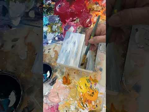 "shorts"  landscape, acrylic, time lapse, painting, marsh, painting in progress