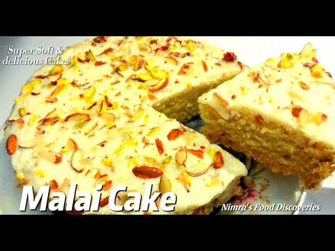 Malai Cake Without Oven Recipe By Nimra's Food Discoveries ||No Egg ||No Beater ||Super Soft Cake ||