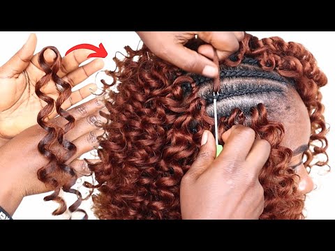 Easy Curly Crochet Hairstyle Using Braid Extension / Beginner Friendly