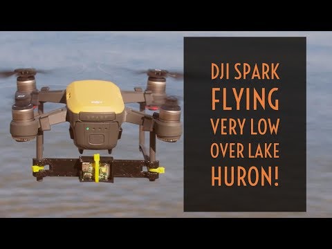 Video Drone - DJI Spark Flying VERY Low Over Lake Huron!
