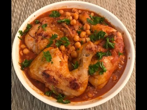 🇩🇿 Chicken With Chickpeas – Chtitha Djedj – شطيطحة دجاج