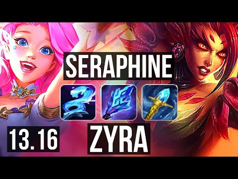SERAPHINE & Varus vs ZYRA & Twitch (SUP) | 2/1/22, 500+ games | EUW Master | 13.16