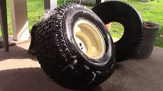 It's time for a new tire, the side wall leaks all around. Found a great deal at Tractor Supply.