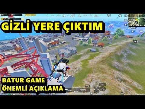 GİZLİ YERE ÇIKTIM VİKTÖRÜ ÇILDIRTTIM ! BATUR GAME SOLO SQUAD PUBG MOBİLE