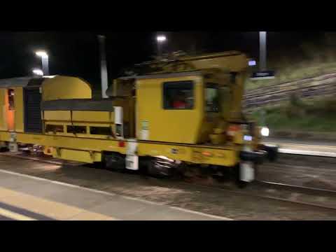 NETWORK RAIL STONEBLOWER AT BRYN STATION, NIGHT PASS