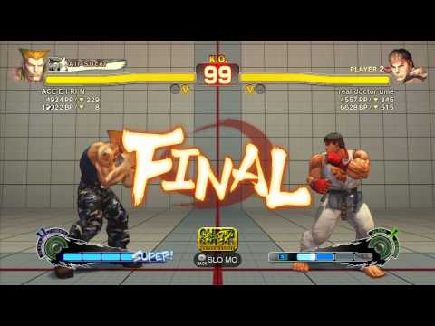 SSF4 AE 2012: ACE E I RI N (Guile) vs real doctor ume (Ryu) - Xbox Live Ranked Match