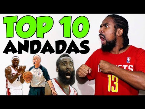 TOP 10 ANDADAS ESCANDALOSAS DA NBA - WORST NBA TRAVEL