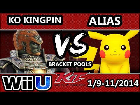 KiT 15 - KO Kingpin (Ganondorf) Vs. Alias (Pikachu, Wario) SSB4 Bracket Pools LSF - Smash 4 wii U