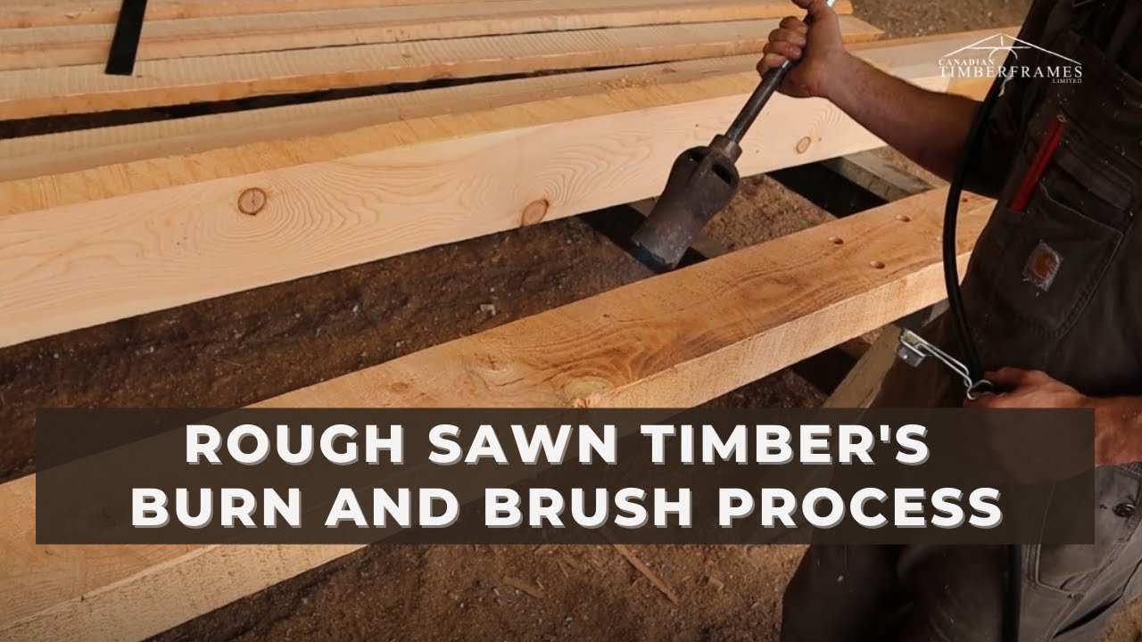 Watch video Rough Sawn Timber's Burn and Brush Process Now Rough Sawn Timber's Burn and Brush Process