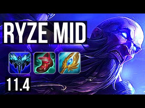RYZE vs YASUO (MID) | Rank 4 Ryze, Godlike | EUW Challenger | v11.4