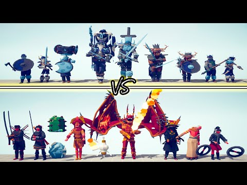 MEGA VIKING ADDON Team vs MEGA DYNASTY ADDON Team - Totally Accurate Battle Simulator TABS