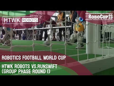 Robot Football World Cup 2023 - HTWK Robots vs. rUNSWift (Robocup Bordeaux, Group Phase Round 1)