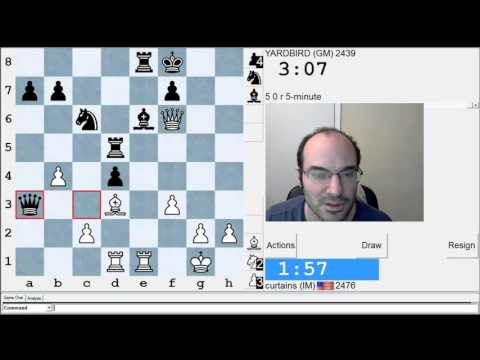 5 minute chess #529: IM Greg Shahade vs GM Eric Lobron