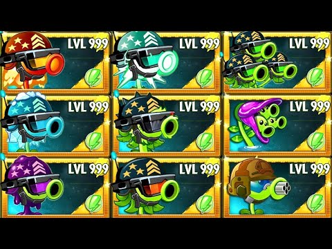 All Pea Plants LEVEL 1 *3 Power Up vs All Zombies - Who Will Win? - Pvz 2 Plant vs Plant