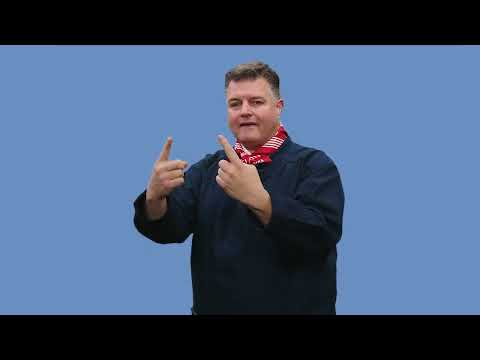 Oeteldonks gebaar voor "Hofkapel de Kikvorschen" (via gebarencentrum.nl)