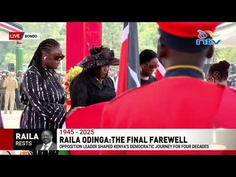 Ida Odinga arrives at Jaramogi Oginga Odinga University Grounds for the funeral service of Raila