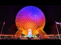Evening At EPCOT Sunset And Nighttime Walkthrough Rides At Walt Disney World