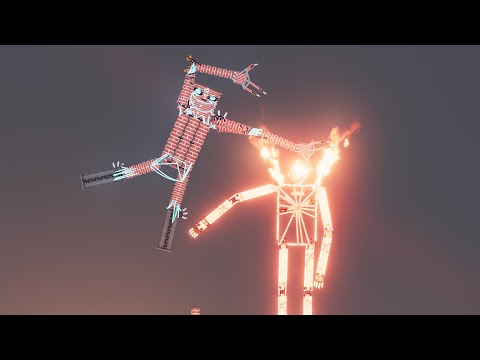 Hot Robots vs Brick Golems - People Playground 1.22.2