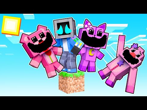 Insane One Block Skyblock with Cute Sisters and Smiling Critters!