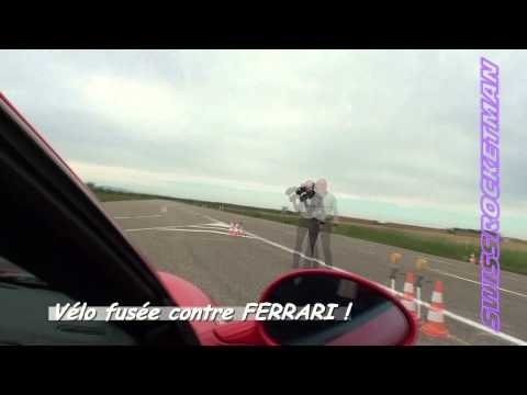 Rocket bicycle versus FERRARI  ! ! ! !