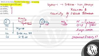 Which of the following alkali metal nitrate, on heating, decomposes to give \\( \\mathrm{NO}_{2} \\...