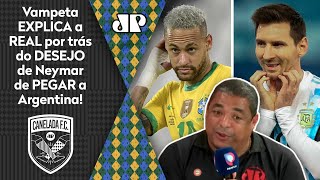 ‘Cara, sabe por que o Neymar quer um Brasil x Argentina na final?’ Vampeta manda a real