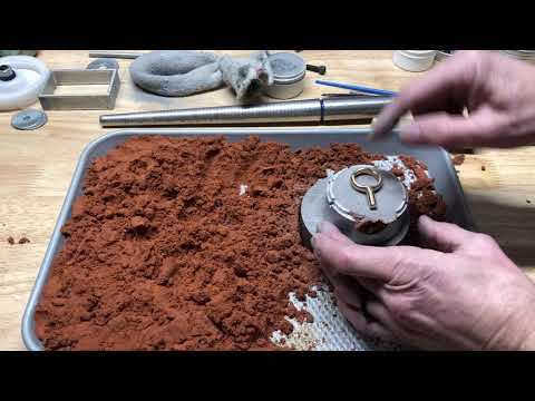 Red Clay Casting - Basic Setup when Sand Casting a Ring - Video 1