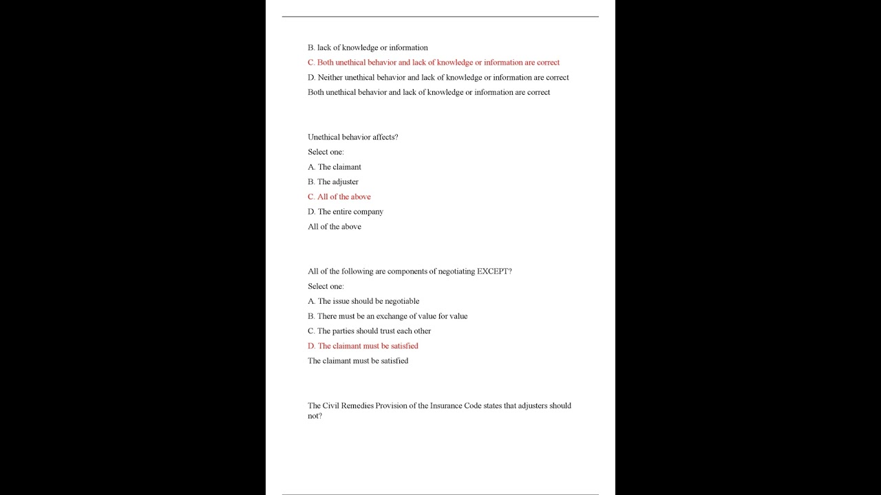 FLORIDA CLAIMS ADJUSTER EXAM, 6 20 ALL LINES ADJUSTER  FLORIDA REVIEW 2023 2024 ACTUAL EXAM 350 QUES