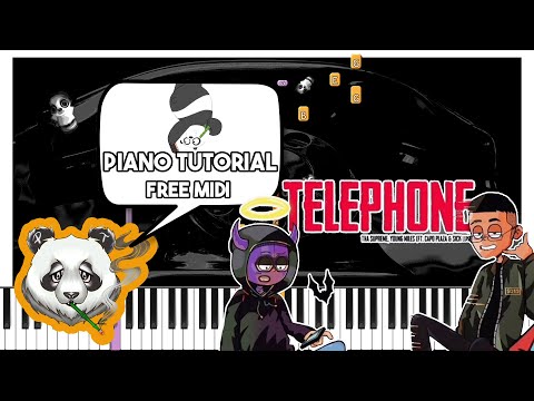 BLOODY VINYL - TELEPHONE - FREE MIDI Piano Tutorial