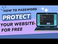 How To Password Protect Your Website For Free - .htaccess and .htpasswd