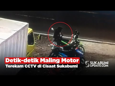 Detik-detik Maling Motor Terekam CCTV di Cisaat Sukabumi