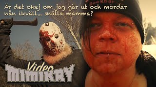 Music video thumbnail preview for Mimikry – Är det okej om jag går ut och mördar nån ikväll, snälla mamma? (VIDEO) by Mimikry