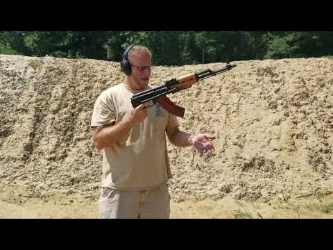 Romanian AK47 WASR 10 Underfolder Closed Shooting