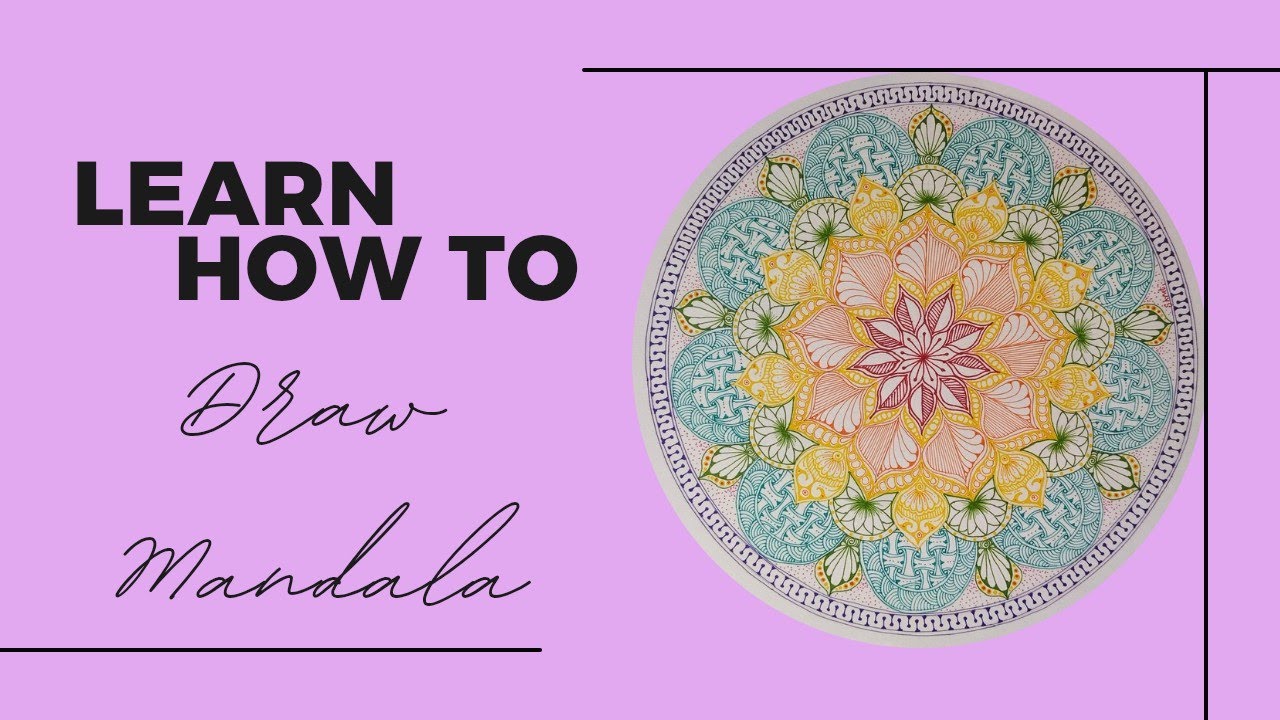 🌈 Rainbow Mandala Art Tutorial | Step-by-Step Relaxing Drawing ✨