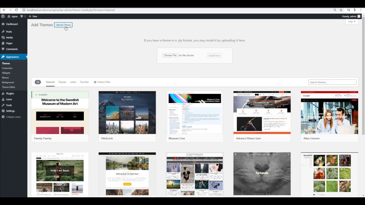 Install and import demo data of Sigma WordPress Theme