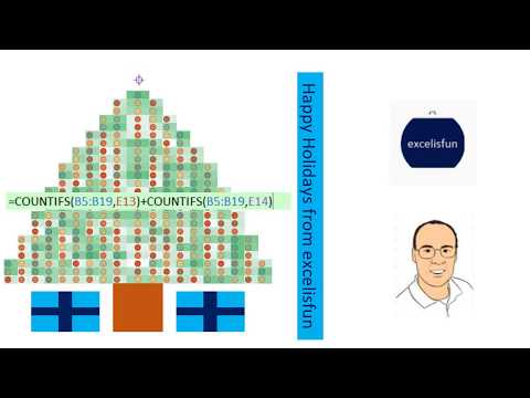 Merry Christmas Tree Fun In Excel RAND Function and Conditional Formatting Excel Magic Trick 1245