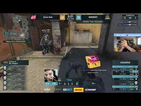 Gaules aplaudindo o ACE do Felps - GODSent vs ExtraSalt - DreamHack Open Setembro