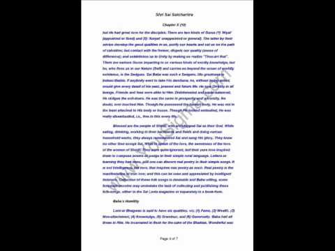 Sri Sai Satcharitra Chapter 10 - Sai Baba's Mode of Life...