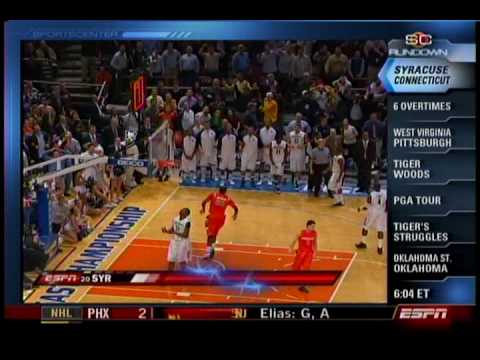 Syracuse's 6OT Win over Connecticut 2009 (Sportscenter Highlights)