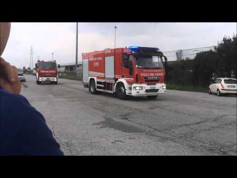 INCENDIO A CASTELFRANCO VENETO VIGILI DEL FUOCO 2015