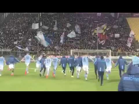 Biancocelesti sotto il settore ospiti  | Parma 0-1 Lazio