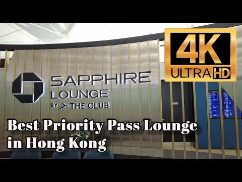 [4K] Chase Sapphire Lounge by The Club, Aeroporto de Hong Kong | Priority Pass e acesso LoungeKey